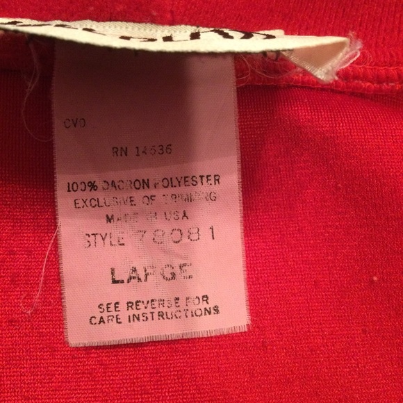 VTG Bill Blass Red Belted Wrap Robe Unisex Size Large - Picture 6 of 9